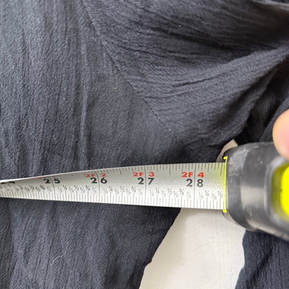 Shoreline 1X Plus Black Sheer‎ Cardigan Coverup Floral Embroidered Beach Boho - Picture 8 of 9